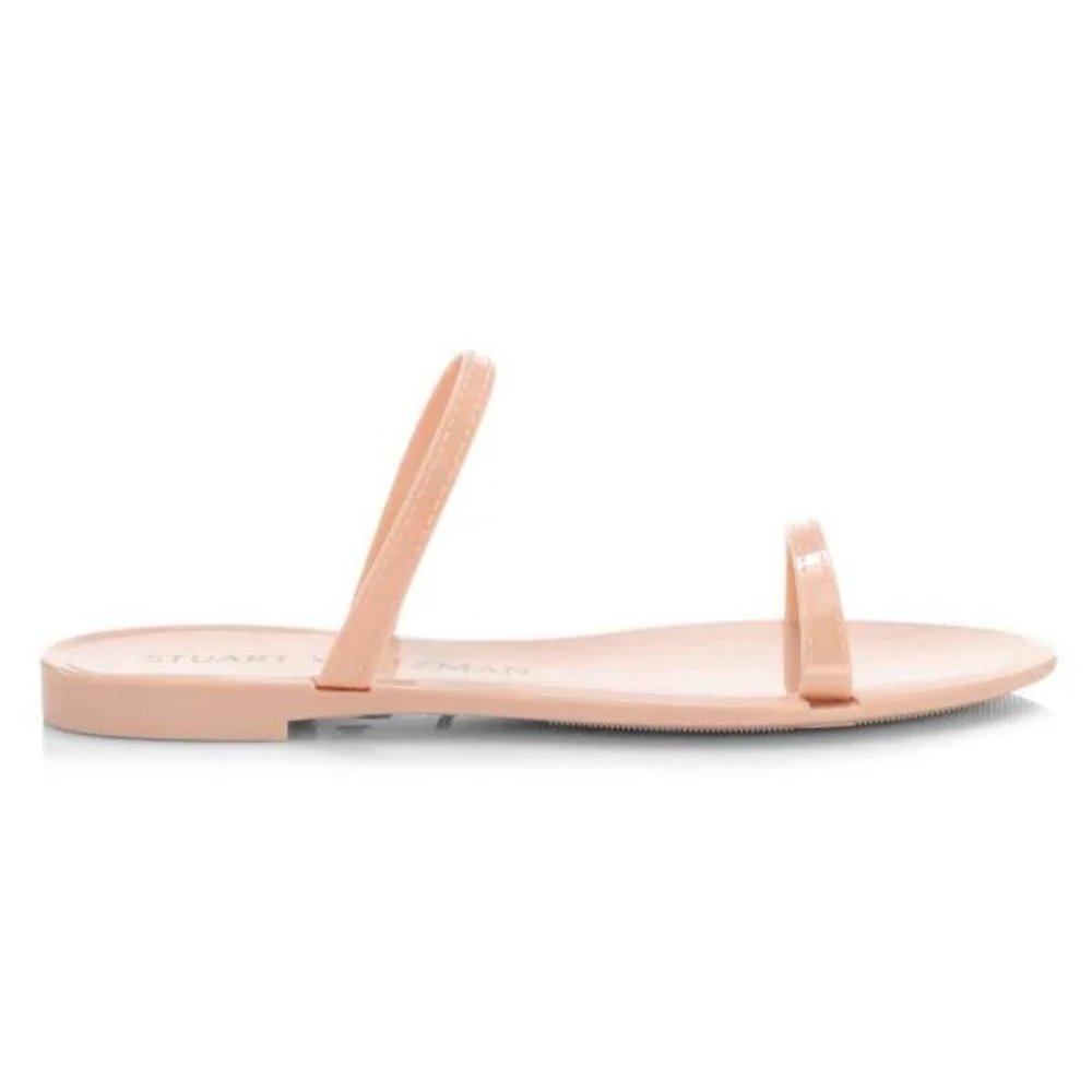Stuart Weitzman Sawyer Jelly Slide Flat Sandals